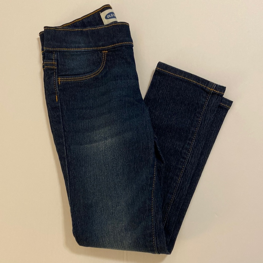 Old Navy Pull-On Skinny Dark Wash Jeans Kids size 6/7